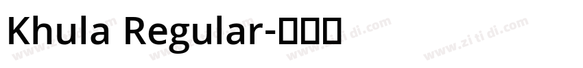 Khula Regular字体转换